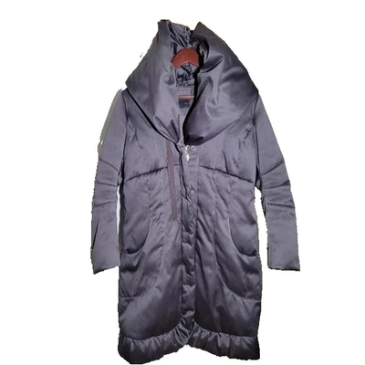 ELIE Tahari down puffer funnel neck coat parka jacket gray XS small - Image 1 of 4