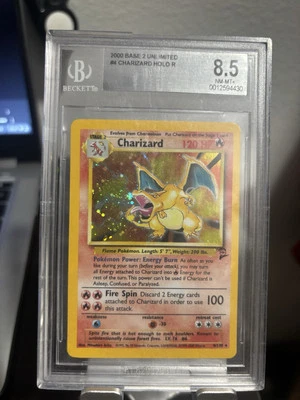2000 Base Set 2 Unlimited Charizard Holo BGS 8.5 - Image 1 of 2