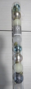 CHRISTMAS ORNAMENTS 10 PIECES MULTICOLOR 1" - Picture 1 of 1