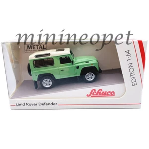 SCHUCO 452018100 LAND ROVER DEFENDER 90 1/64 DIECAST MODEL CAR LIGHT GREEN - Picture 1 of 1