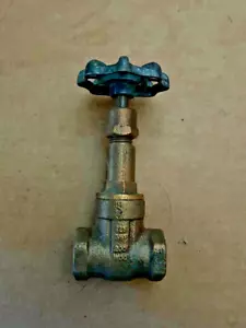 Grinnell 1/2" Brass Gate Valve Fig 3010 125 SWP 200 WOG Threaded USA made - Picture 1 of 6
