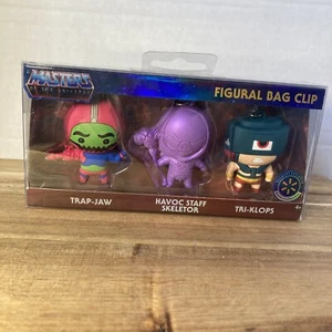 Masters of the Universe Bag Clips Trap-Jaw, Havoc Staff Skeletor, Tri-Klops NEW! - Picture 1 of 9