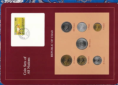 Coin sets of all Nations Chad W/C 1976-1983 UNC 100 Francs 1982 500 Fr CAS 1976A - Image 1 of 2