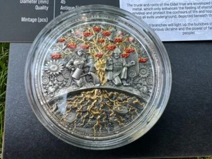 Chervona Kalina 2oz Hochrelief 0,999 Silbermünze - 2000 Franken CFA 2024 - Bild 1 von 10