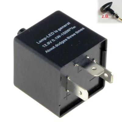 Auto Motorrad LED Blinkrelais CF13 3Polig Last unabhänig Blinkgeber Einstellbar  - Bild 1 von 4