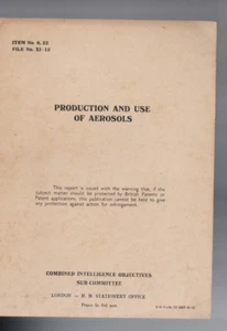 LEATHER , PRODUCTION AND USE OF AEROSOLS , 1944 - Bild 1 von 1