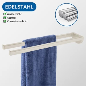 Edelstahl Handtuchhalter 2-in-1 Handtuchstange für Bad Küche Handtuchhalter 42CM - Bild 1 von 9