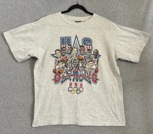 1992 USA Olympic Basketball Dream Team Caricature T-Shirt XL Barcelona M. Jordan - Picture 1 of 24