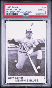 TCMA International Lg. 1975 Tarjeta MiLB Gary Carter #21 - PSA 8 -1ª LICENCIA/SOLO - Imagen 1 de 2