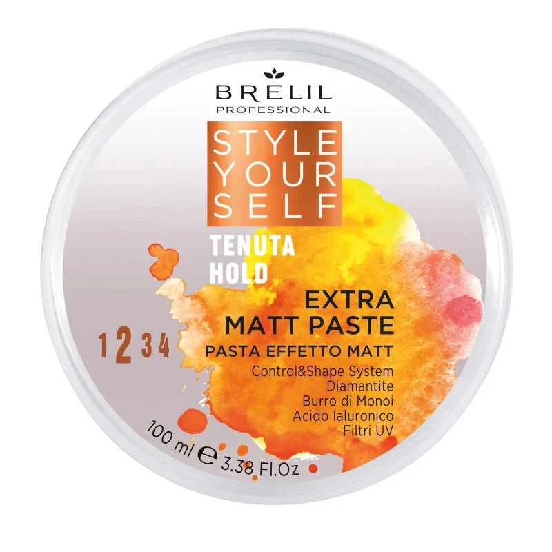 Brelil Professional Salon Style Yourself Extra Hold Matt 粘贴 100 毫升/3.3 液量盎司 — 第 1/1 张图片