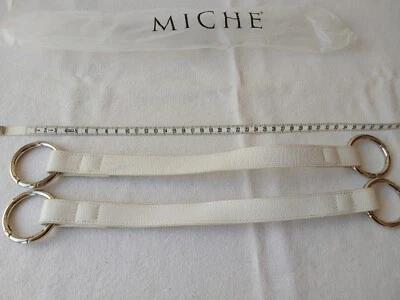 MICHE BAG - Griffe / Henkel  / Riemen aus Weißem Kunstleder mit Ringe - Bild 1 von 3