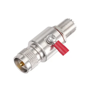 UHF Lightning Arrestor PL-259 Male to SO239 Socket Jack for CB Ham Base Antennas - Picture 1 of 5