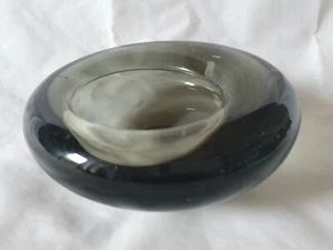 Holmegaard Per Luken 1961 organic glass bowl in smoky dark tones - Picture 1 of 10