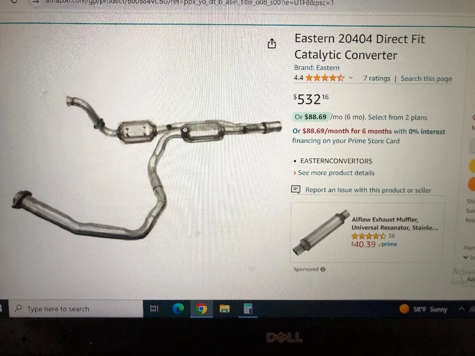 nuevo escape para un dodge ram 1500 EASTERN 20404 AJUSTE DIRECTO Foto 1 de 1