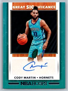 Cody Martin 2019-20 Panini NBA Hoops Great Significance Rookie Auto GS-CMT - Picture 1 of 2
