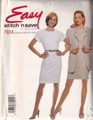 McCall's Stitch 'n Save Pattern Misses' Unlined Jacket & Dress Size 10-16 Uncut - Image 1 of 2