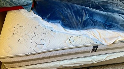 Queen Sized Serta Southport Mattress and Bedframe- Medium Firmness - Image 1 of 3