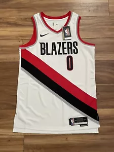 Nike Portland Trail Blazers Damian Lillard #0 Swingman Jersey Men’s Medium White - Picture 1 of 8