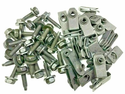 1/4" Body Bolts & Extruded U-Nut Clips For Chrysler (25 Each) #1604 (78/864)CC Foto 1 de 4