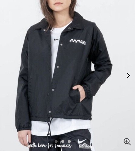 Giacca a vento unisex VANS Thanks Coach taglia small nera chiusura a scatto