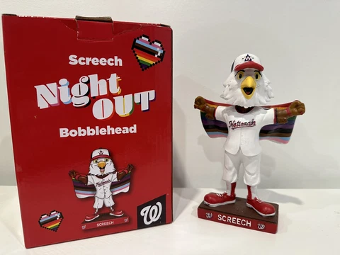 WASHINGTON NATIONALS - SCREECH NIGHT OUT BOBBLEHEAD - SGA 06/06/2023 - PRIDE Cover