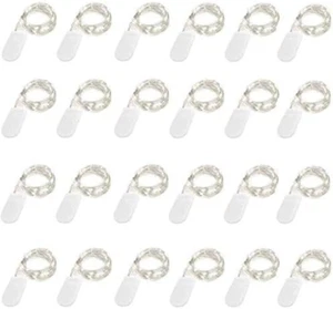 24 Pack Fairy Lights Battery Operated 6.6Ft 20 Led Mini String Lights Silver Wir - Picture 1 of 7