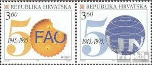 Croacia 347-348 pareja (edición completa) usado 1995 Naciones Unidas y FAO - Imagen 1 de 1