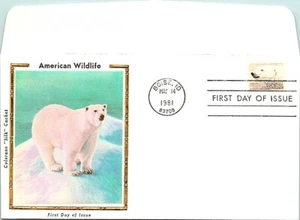 S01-5449, WILDLIFE, POLAR BEAR, COLORANO SILK FDC - Picture 1 of 2