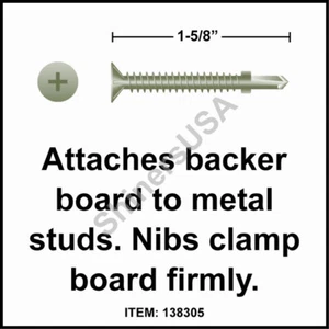 (4000) Screws 8-18 x 1-5/8 TEK 2 Phillips Flat Head w/Nibs & Wings #138305 - Picture 1 of 1