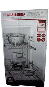 Rev-A-Shelf Soft-Close 2-Tier Pull-Out Shelves 11.75" x 19" Cabinet Organizer - Picture 1 of 9