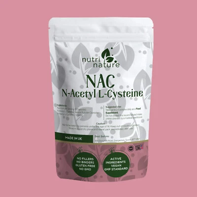 NATUREANDFITNES Nac n-Acetyl- Cysteine 1200mg Kapseln - Kann Linderung Symptome Der Atem