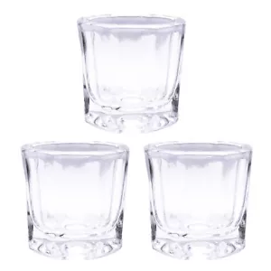 Plato de vidrio transparente en forma de octágono (3 piezas) - Imagen 1 de 6