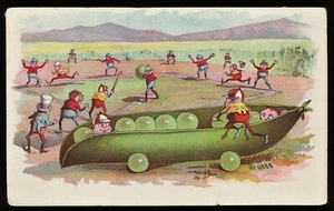 1880s Baseball Brownies Victorian Trade Card - Picture 1 of 2