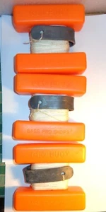 3 BASS PRO SHOPS GLO-BUOY Turniermarker Bojen fluoreszierend orange Nylonkordel - Bild 1 von 6