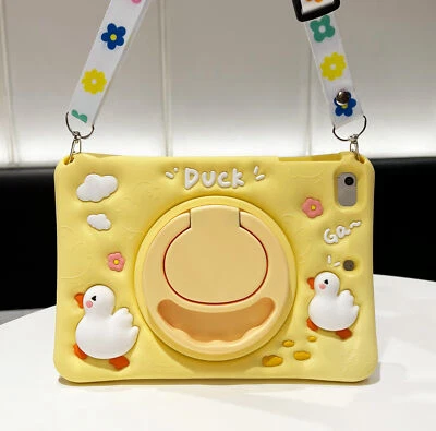 Cartoon DUCK Kids Shockproof Case For iPad 5 6 7 8 9 10.2 Air 2 3 4 Mini Pro 11 - Image 1 of 4