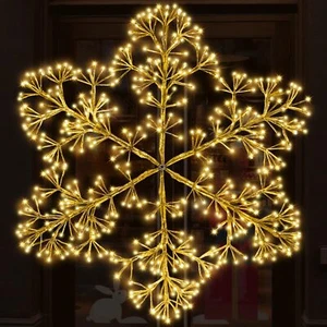 36 Inch 528 LED Christmas Snowflake Light Christmas Decorations Indoor Outdoor - Picture 1 of 7