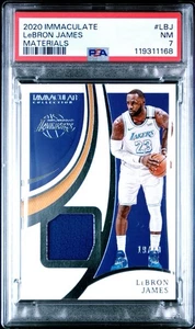 PSA 7 LeBron James 2020-21 Immaculate Collection Materials Game Used /49 #MTLBJ - Bild 1 von 2