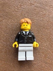 Lego Bank Secretary Minifigure #twn252a Suit w/Pockets Set #10251 Brick Bank