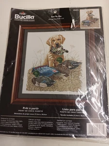 Bucilla SET TO GO gezähltes Kreuzstich-Set 43473 Hund Ente Jagd - Bild 1 von 2
