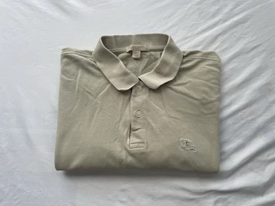 Burberry Brit Polo Womens XL Biege Designer Short Sleeve Shirt - Image 1 of 4