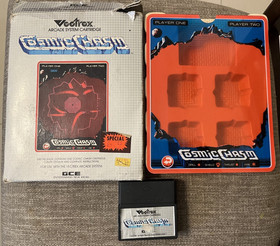 Vectrex - Cosmic Chasm with Video Game Cartridge, Box and Overlay - UNTESTED