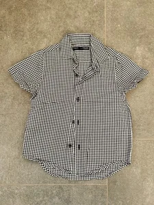 Boy’s Next Navy & White Gingham Check Short Sleeve Shirt, Age 3 Years - Picture 1 of 1