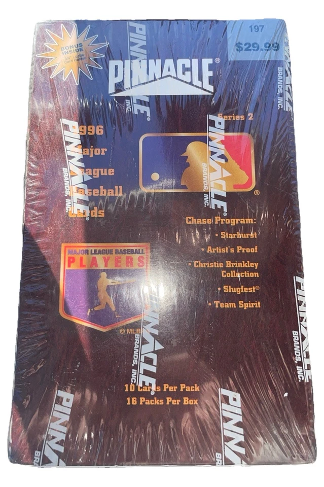 Estuche de béisbol vintage Pinnacle Major League sin abrir sellado tarjetas nuevas nuevo en caja Foto 1 de 1