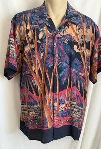 Classic Men’s Avanti Silk Hawaiian Tropical Shirt, Sz M - Picture 1 of 11