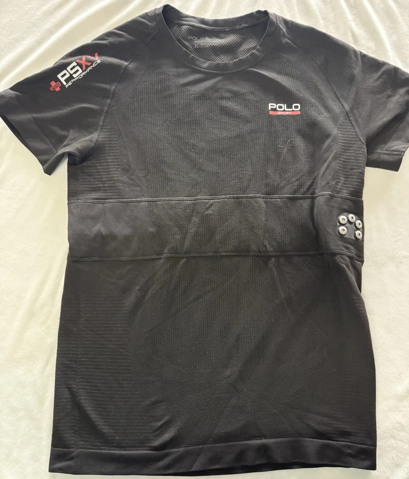 Camiseta Polo Sport Tech Para Hombre XL Negra Tecnología de Detección Biométrica Atlética PSXV Foto 1 de 4