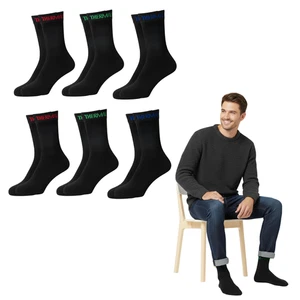 Schwarze Thermo-Wadensocken für Herren | extra dicke warme Stiefelsocken für Winter & Arbeit - Bild 1 von 28