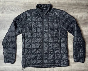 Giacca nera North Face uomo Thermoball ECO trapuntata puffer con cappuccio outdoor taglia M - Foto 1 di 6