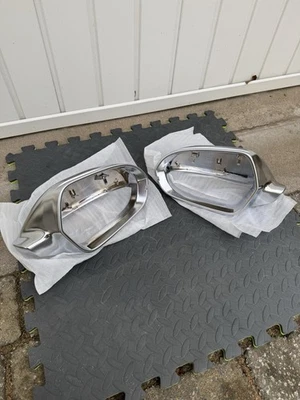 Audi A6 C7 C7.5 2012-18 S6 RS6 Chrome Wing Mirror Covers Caps Pair - Image 1 of 4