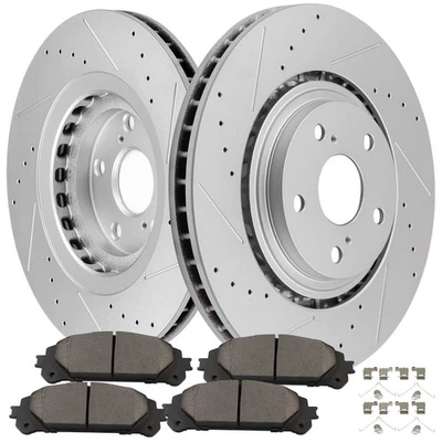 Fits 2015-2019 Lexus NX300h Base Sport Front Brake Solid Rotors And Ceramic Pads - Изображение 1 из 4