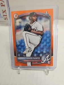 DIDIER FUENTES 2025 BOWMAN 1ST ORANGE BORDER PAPER BRAVES /25 - Picture 1 of 3